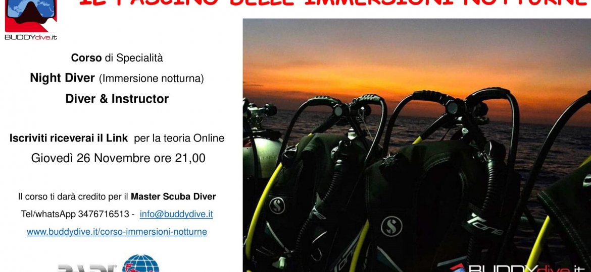 Webinar Night Diver BUDDYdive Lucca