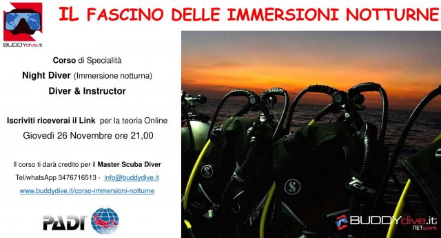 Webinar Night Diver BUDDYdive Lucca